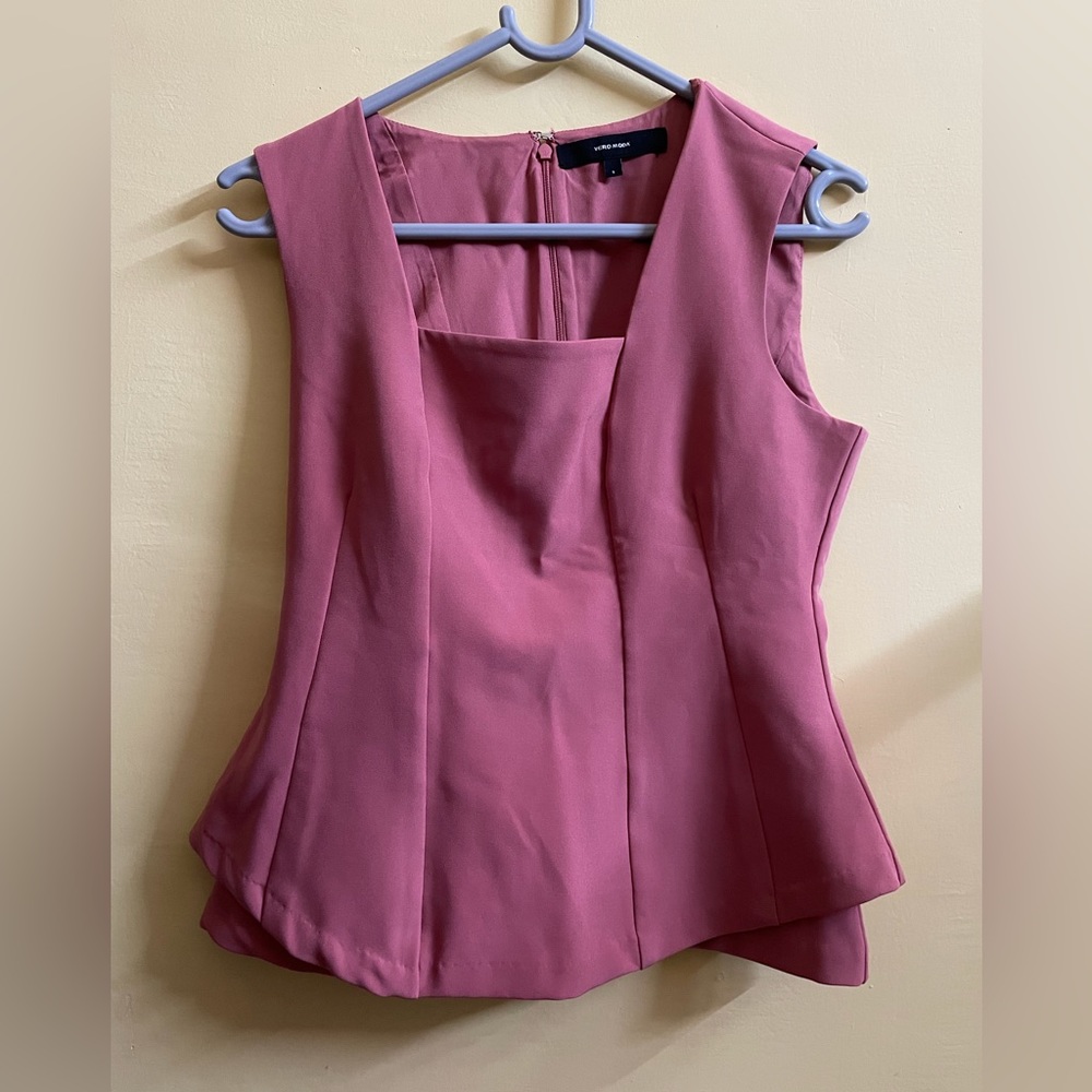 Vero Moda Pink Solid Top - Picture 1 of 4